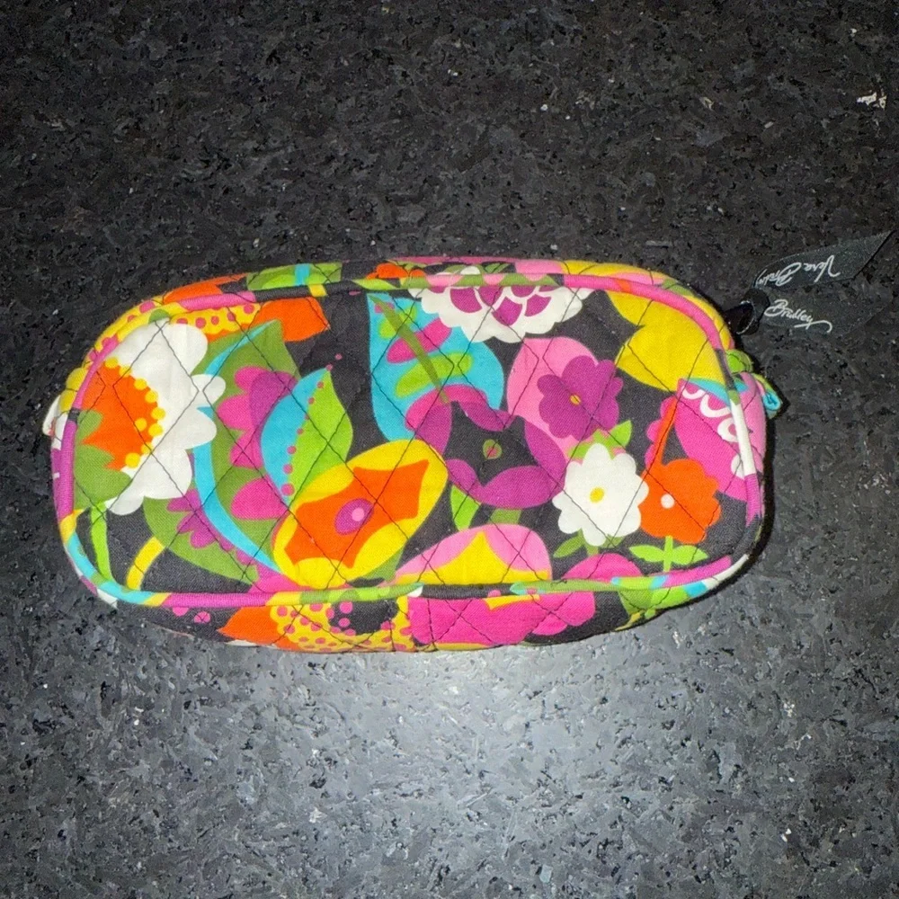 NEW VERA BRADLEY VA VA BLOOM MIRRORED MAKEUP BAG